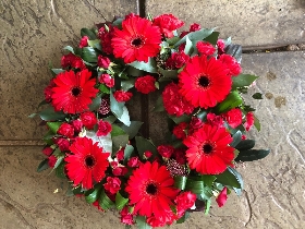 Red Remembrance wreath