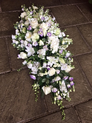Lilac and white Coffin Spray