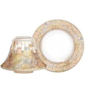 Gold and Pearl Yankee candle lamp shade (large)