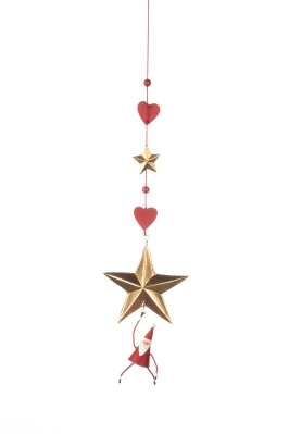 Star hanging Santa