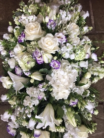 Lilac and white Coffin Spray