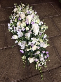 Lilac and white Coffin Spray