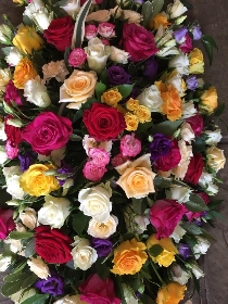 Mixed Rose Coffin Spray