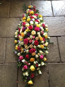 Mixed Rose Coffin Spray