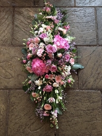 Pink and lilac coffin Spray