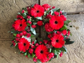 Red Remembrance wreath