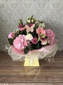 Pink and cream
