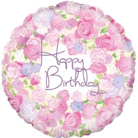 Happy Birthday Balloon floral