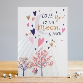 Love you to the moon card
