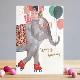 Happy Birthday Skating elephant