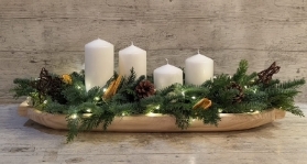 2.5 foot luxury pine candle arrangement
