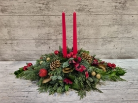 Festive Red Table Arrangement