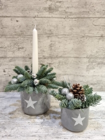 Festive star duo candle arrangement