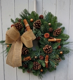 Hessian Natural Wreath