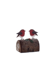 Robins on log