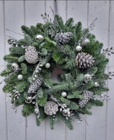 Silver Door Wreath